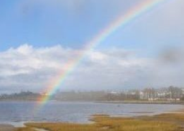 a rainbow over the Exe Estuary