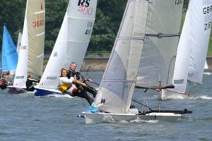 Windsurfers on the sea