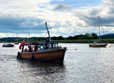 A wooden boat on the Exe Estuary