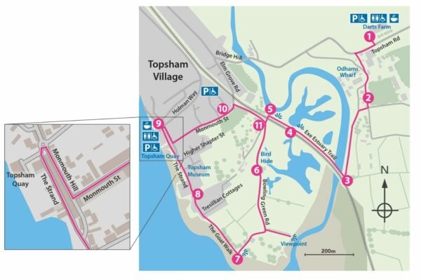 A route map of the Bowling Green Marsh accessible route.